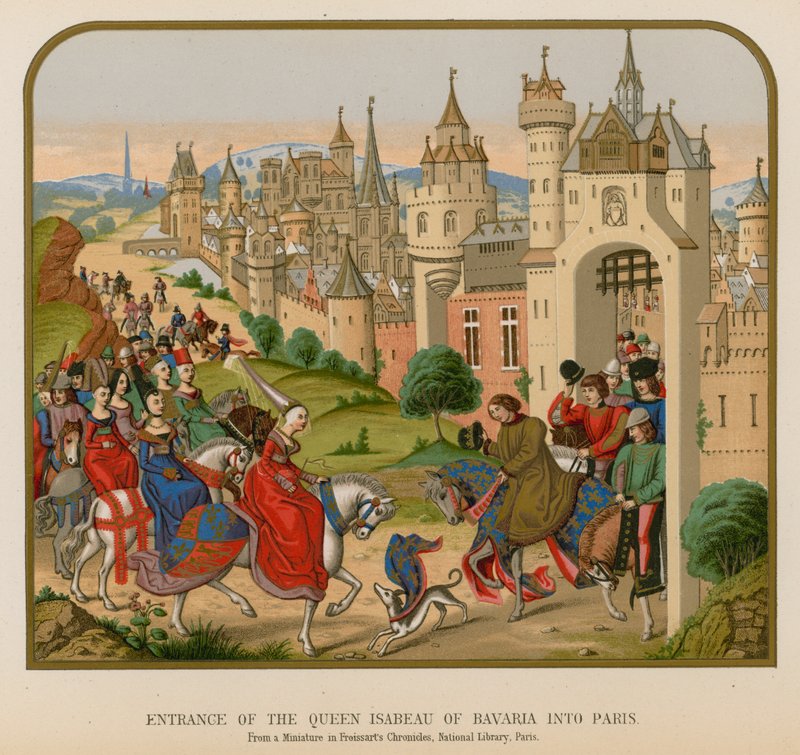 Ingresso della regina Isabeau di Baviera a Parigi da French School