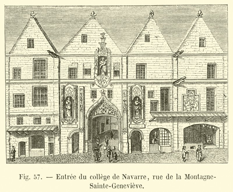 Ingresso del collegio di Navarre, rue de la Montagne-Sainte-Genevieve da French School