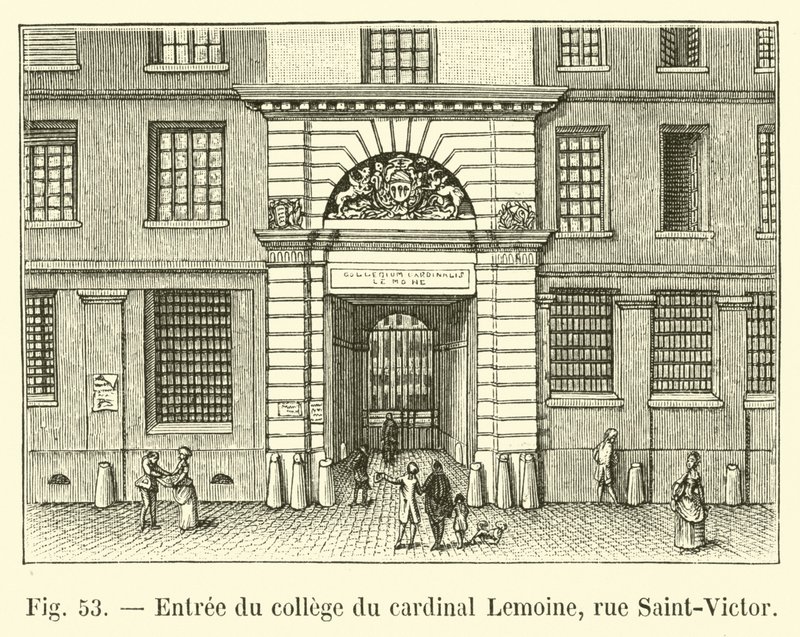 Ingresso del collegio del cardinale Lemoine, rue Saint-Victor da French School