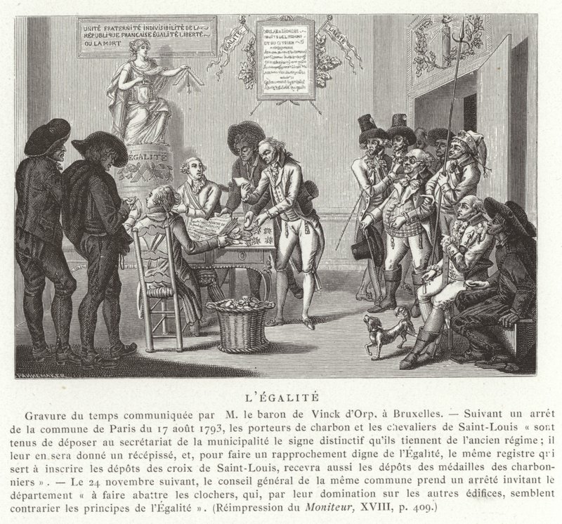 Uguaglianza, Rivoluzione Francese, 1793 da French School