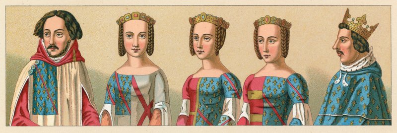 Costume del Medioevo europeo da French School