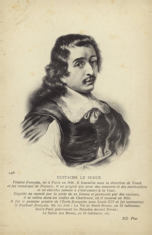 Eustache Le Sueur, pittore francese (litografia) da French School