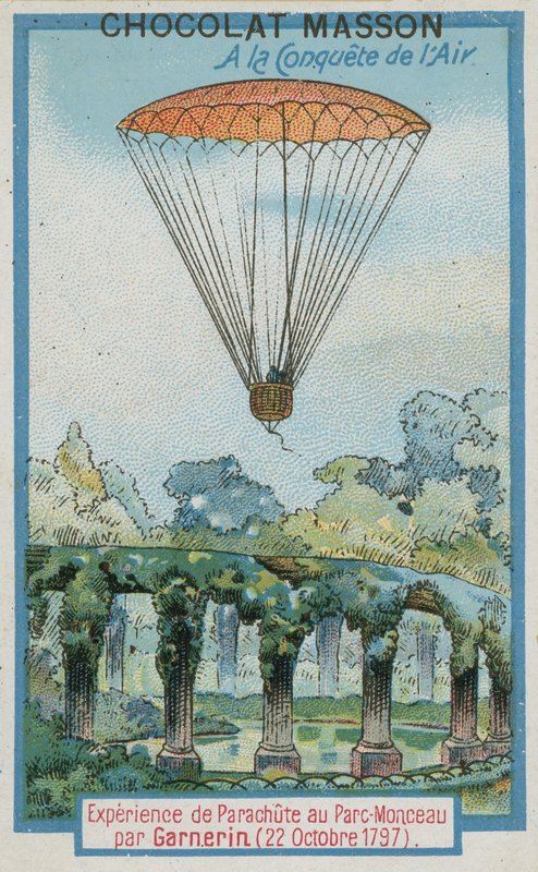 Esperimenti con il paracadute al Parc Monceau di Andre-Jacques Garnerin (22 ottobre 1797) da French School