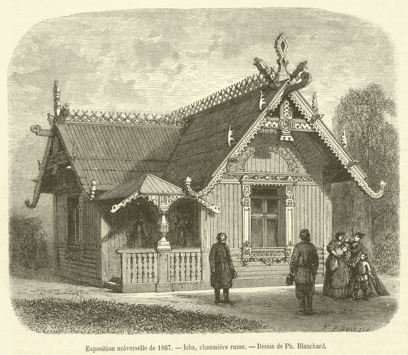 Esposizione universale del 1867, Isba, casetta russa da French School