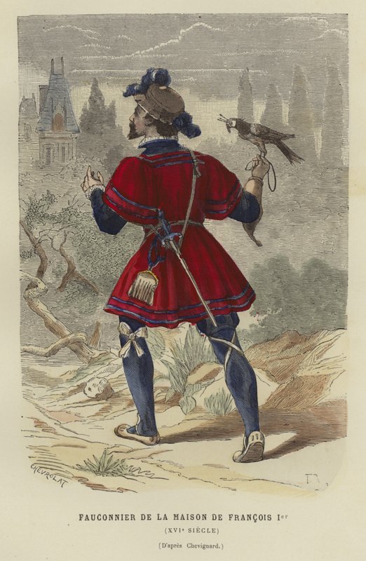 Falconiere della casa di Francesco I di Francia, XVI secolo da French School