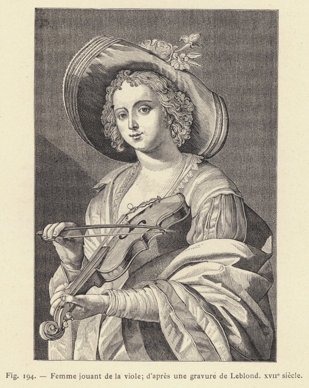 Donna che suona la viola, da un