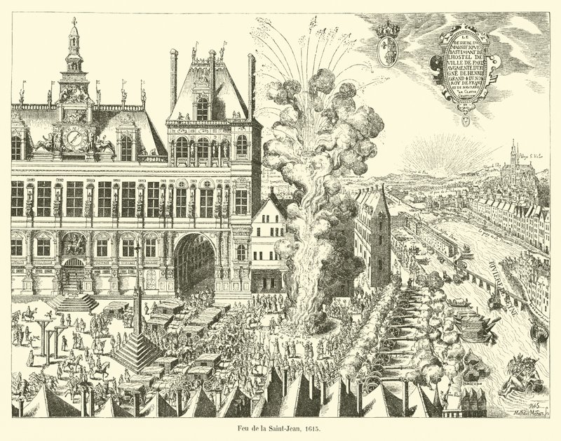 Falò di San Giovanni, 1615 da French School