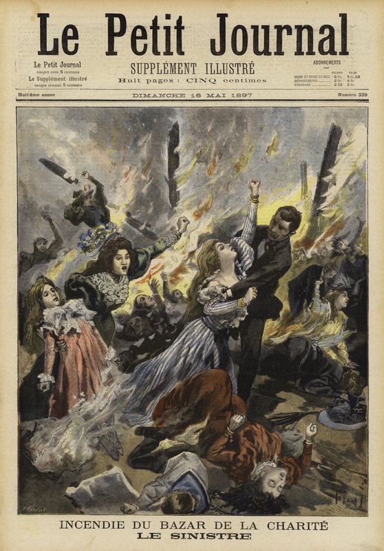 Incendio al Bazar de la Charité, Parigi, 1897 da French School