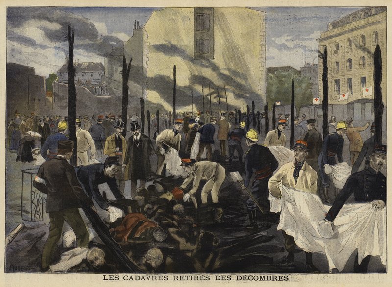Incendio al Bazar de la Charité, Parigi, 1897 da French School