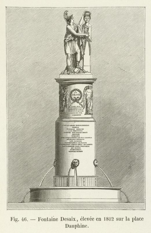 Fontana Desaix, eretta nel 1802 sulla place Dauphine da French School