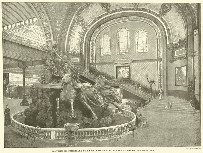 Fontana Monumentale della Galleria Centrale, vicino al Palazzo delle Macchine da French School