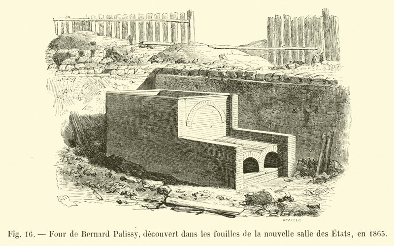 Forno di Bernard Palissy, scoperto negli scavi della nuova sala degli Stati, nel 1865 da French School