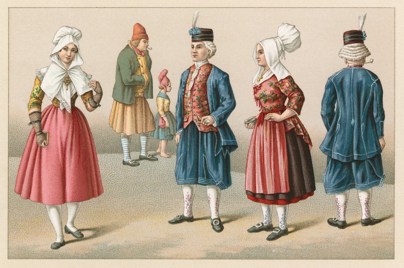 Costume francese del XIX secolo da French School