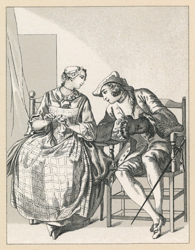 Costume francese del XVIII secolo da French School