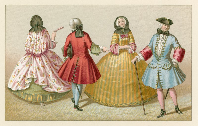 Costume francese del XVIII secolo da French School