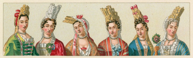 Costume della Francia del XVII secolo da French School