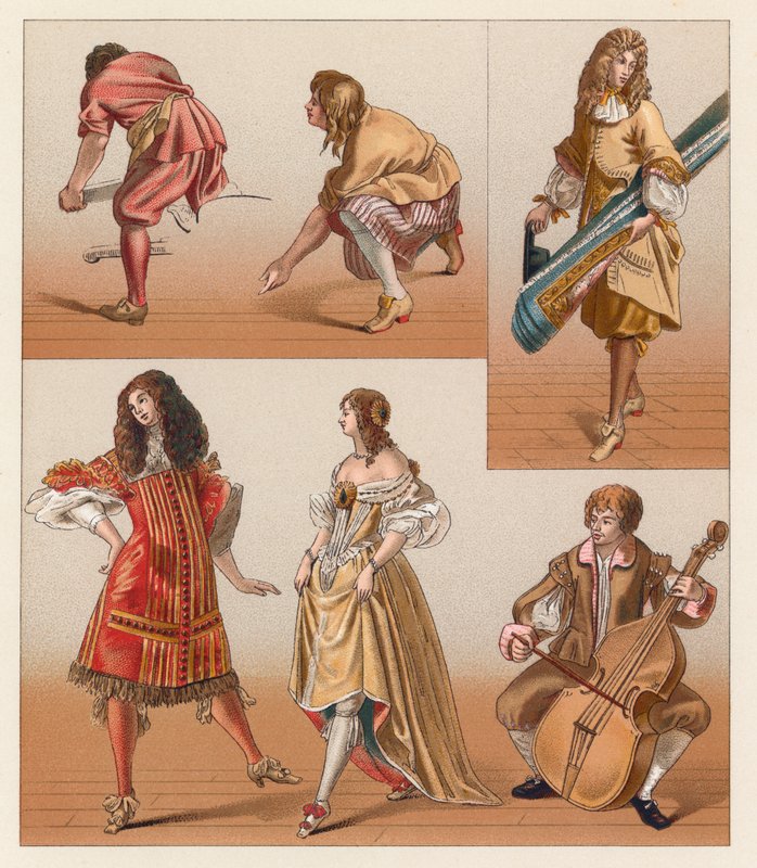Costume francese del XVII secolo da French School