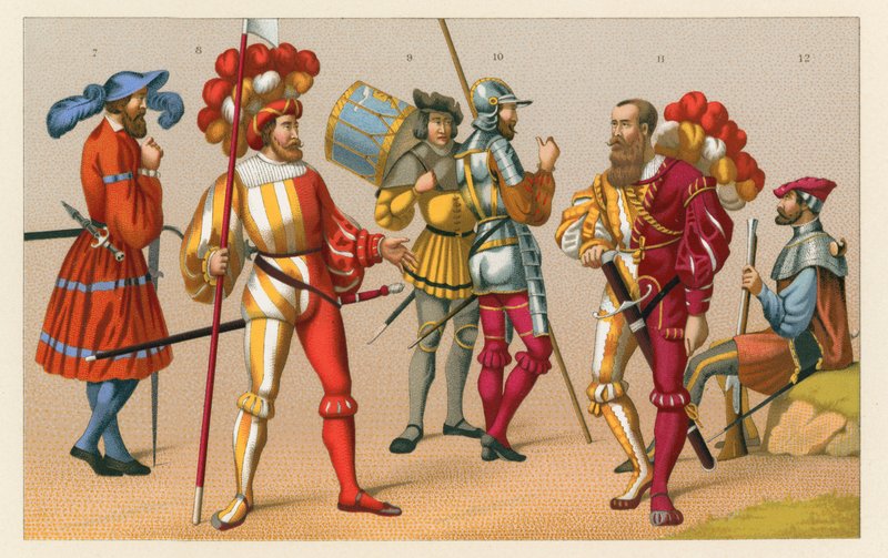 Costume della Francia del XVI secolo da French School
