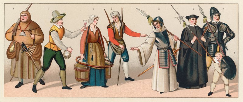 Costume francese del XVI secolo da French School