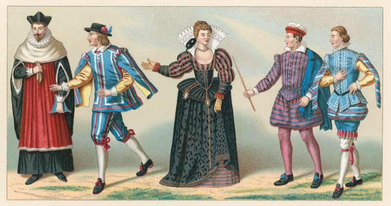 Costume francese del XVI secolo da French School