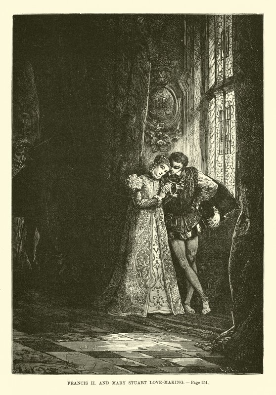 Francesco II e Maria Stuarda innamorati da French School