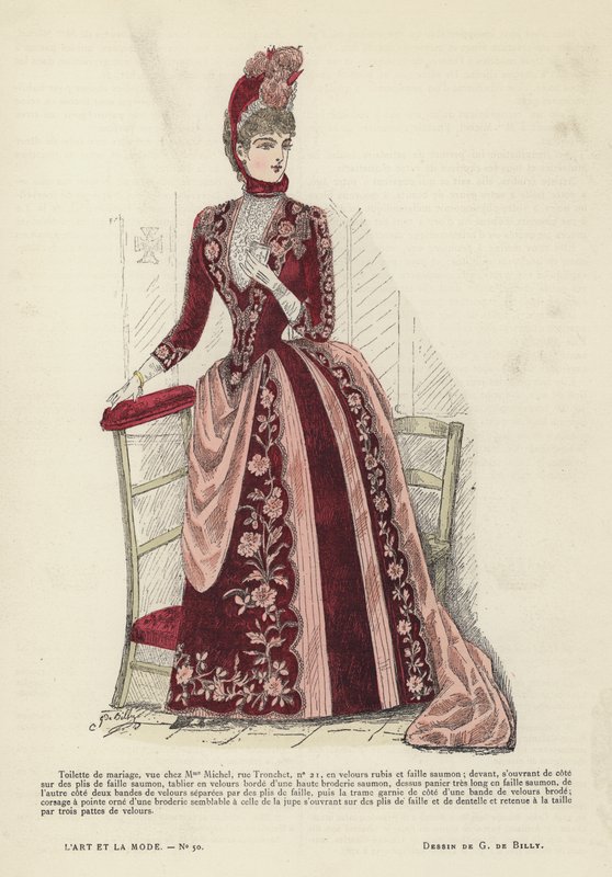 Piatto di moda francese, 1885-86 da French School