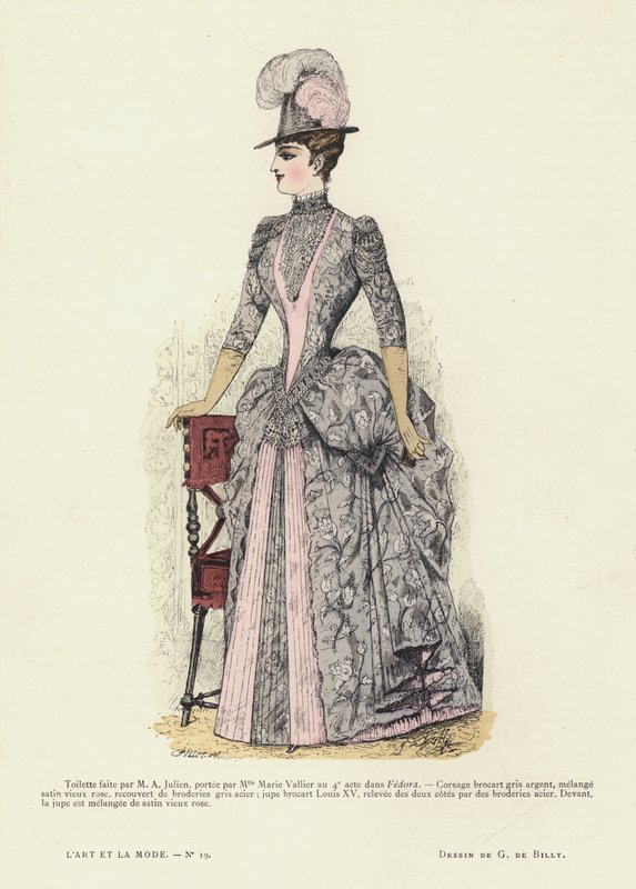 Tavola di moda francese, 1885-86 da French School