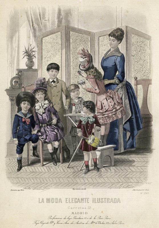 Tavola di moda francese, fine XIX secolo da French School