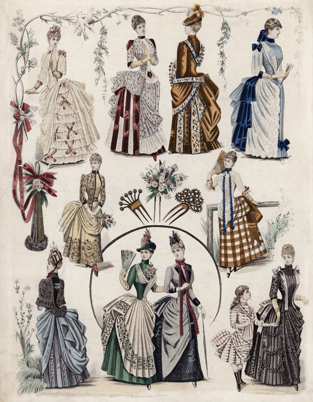 Tavola di moda francese, fine XIX secolo da French School
