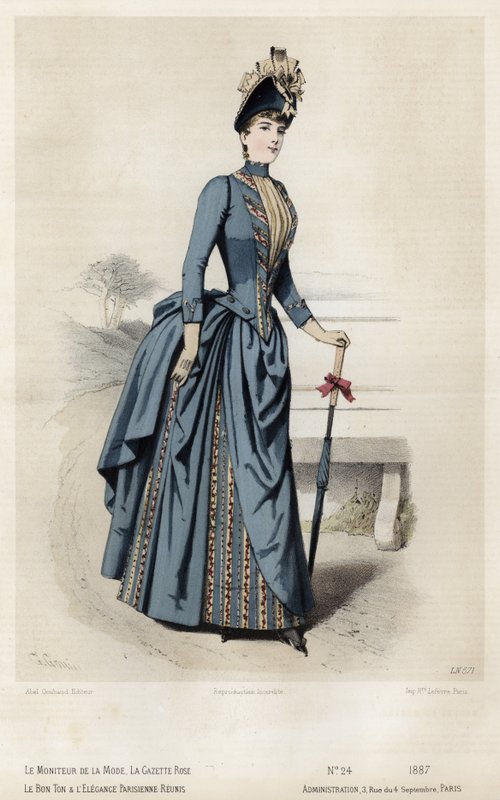 Tavola di moda francese, fine XIX secolo da French School