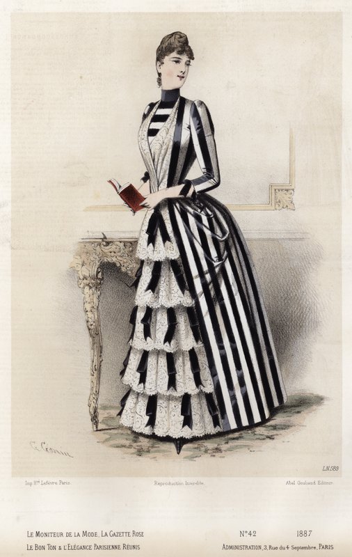Tavola di moda francese, fine XIX secolo da French School