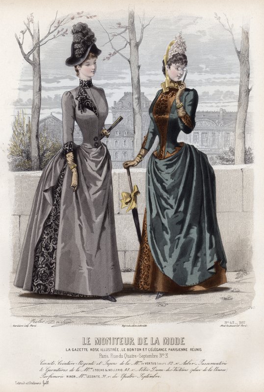 Tavola di moda francese, fine XIX secolo da French School