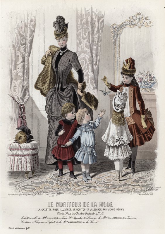 Tavola di moda francese, fine XIX secolo da French School