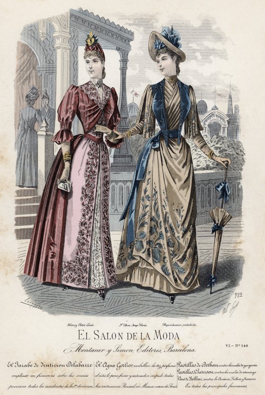 Tavola di moda francese, fine XIX secolo da French School