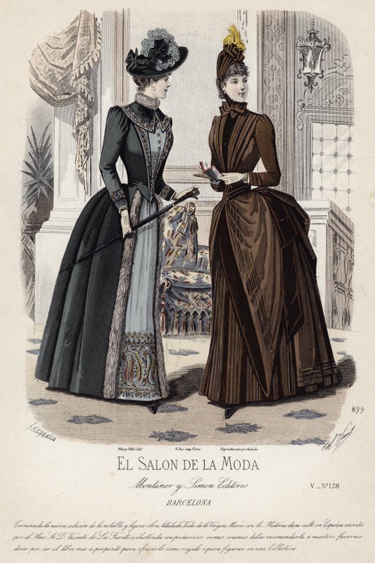 Tavola di moda francese, fine XIX secolo da French School