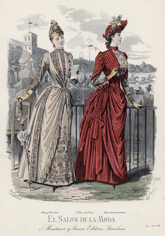 Tavola di moda francese, fine XIX secolo da French School