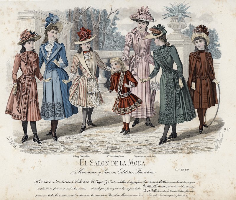 Tavola di moda francese, fine XIX secolo da French School