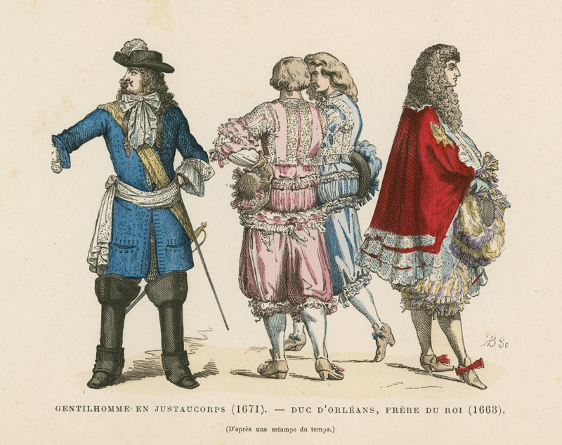 Costumi maschili francesi, XVII secolo da French School