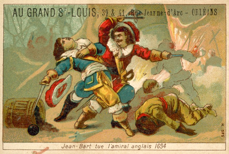 Comandante navale francese e corsaro che uccide un ammiraglio inglese, 1694 da French School