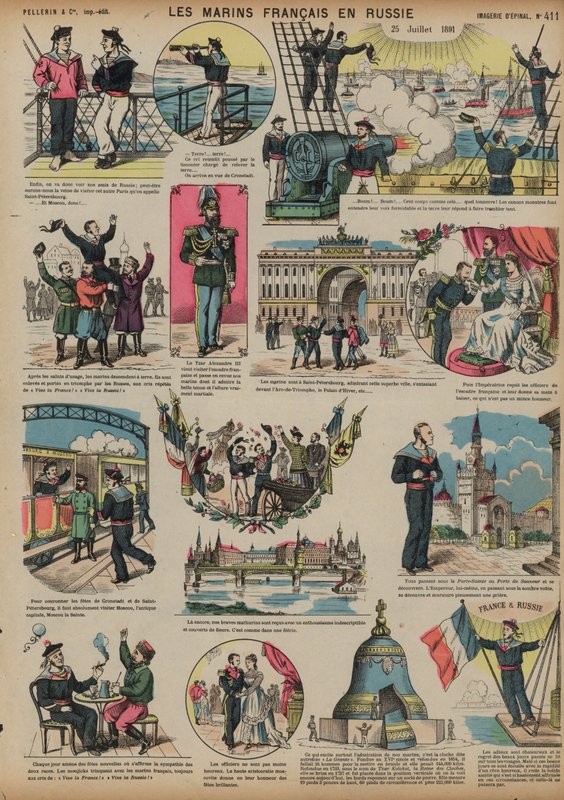 Marinai francesi in visita in Russia, 25 luglio 1891 da French School