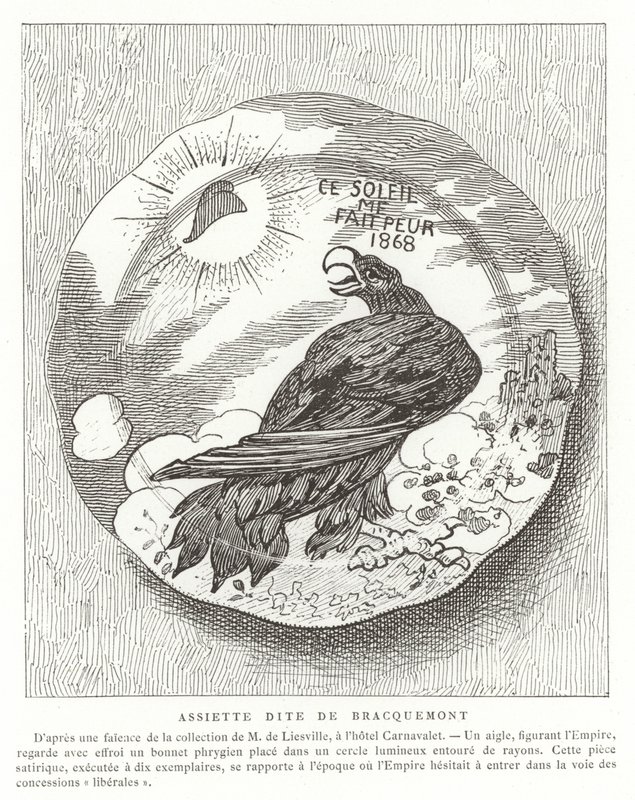 Piatto satirico francese, 1868 da French School