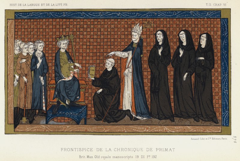 Frontespizio della Cronaca di Primat da French School