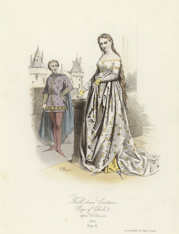 Costume da cerimonia del regno di Carlo V di Francia da French School