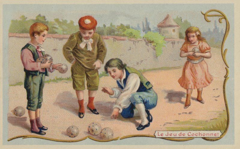 Gioco delle bocce o petanque da French School