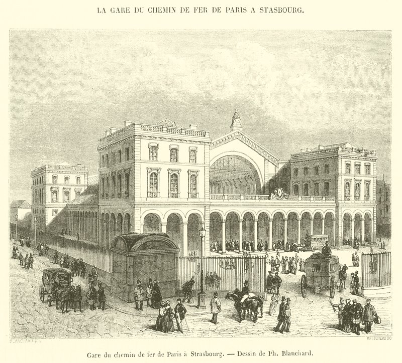 Stazione ferroviaria da Parigi a Strasburgo da French School
