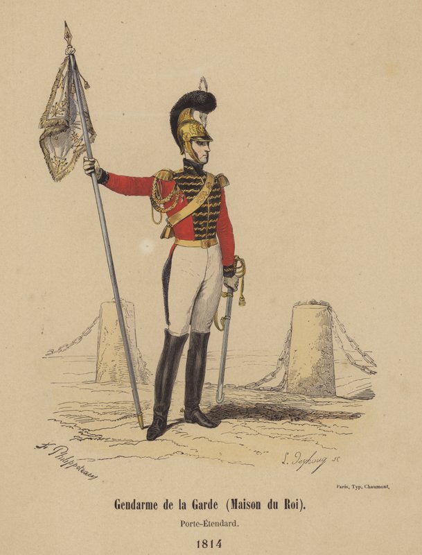 Gendarme della Guardia (Maison du Roi), Porta-Stendardo da French School