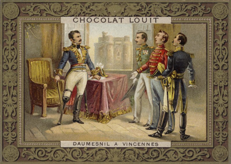 Il generale Daumesnil rifiuta di arrendersi al Castello di Vincennes, Francia, 1814 da French School