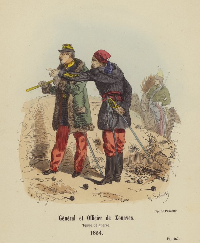 Generale e Ufficiale di Zuavi, Tenuta di guerra da French School