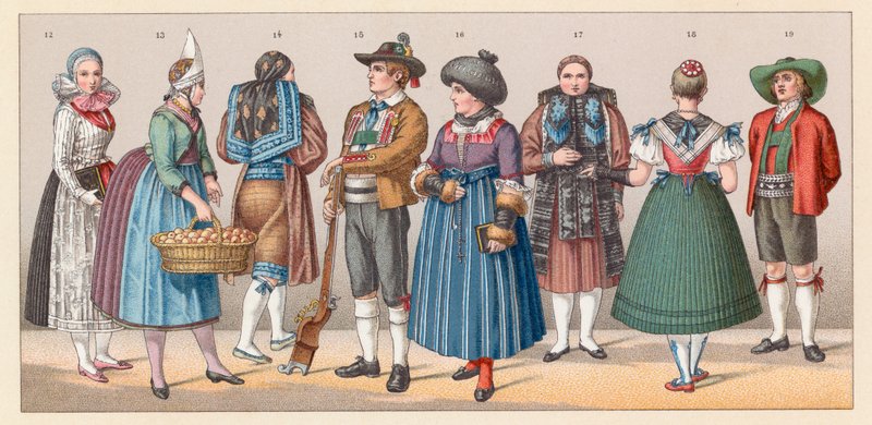 Costume del Tirolo tedesco da French School