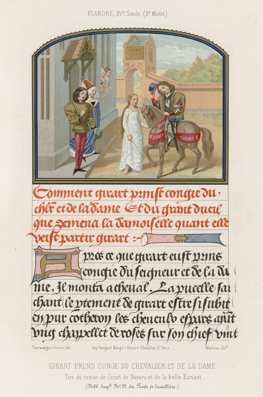 Girart prende il cavaliere e la dama da French School